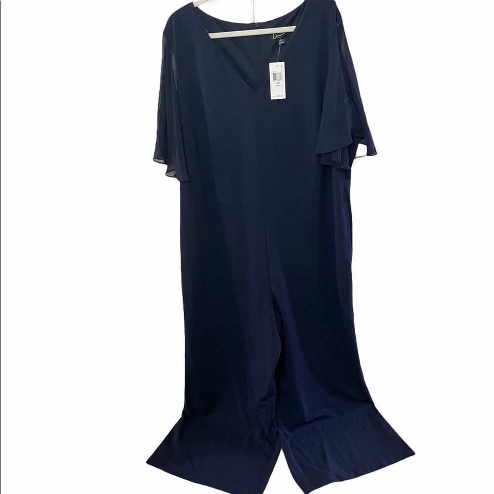 Connected Apparel Navy Blue Jumpsuit 24W NWT